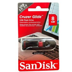 SanDisk Cruzer Glide 8 GB USB Flash Drive *New*